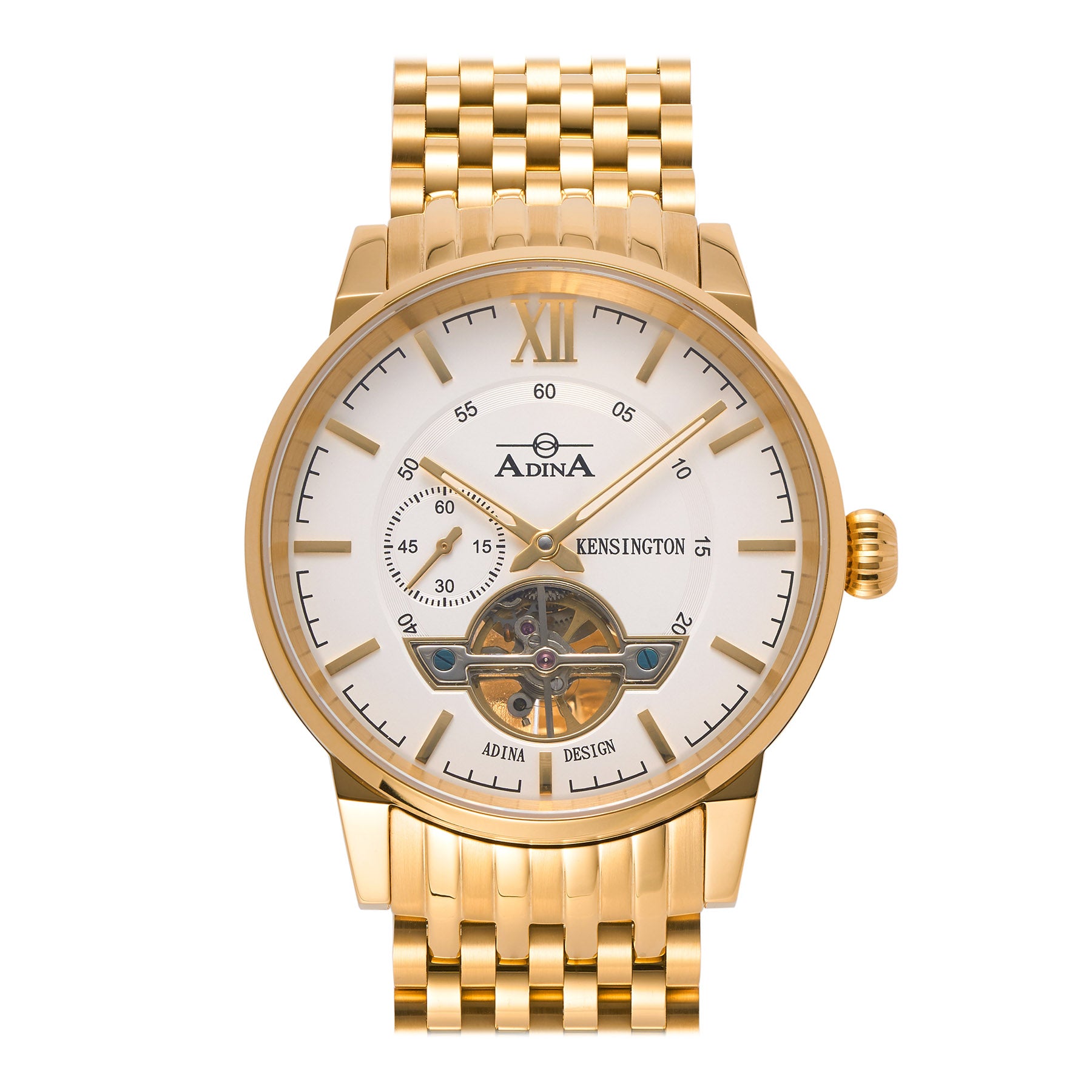 Adina Kensington Automatic Watch Gold/White GW15 G1XB