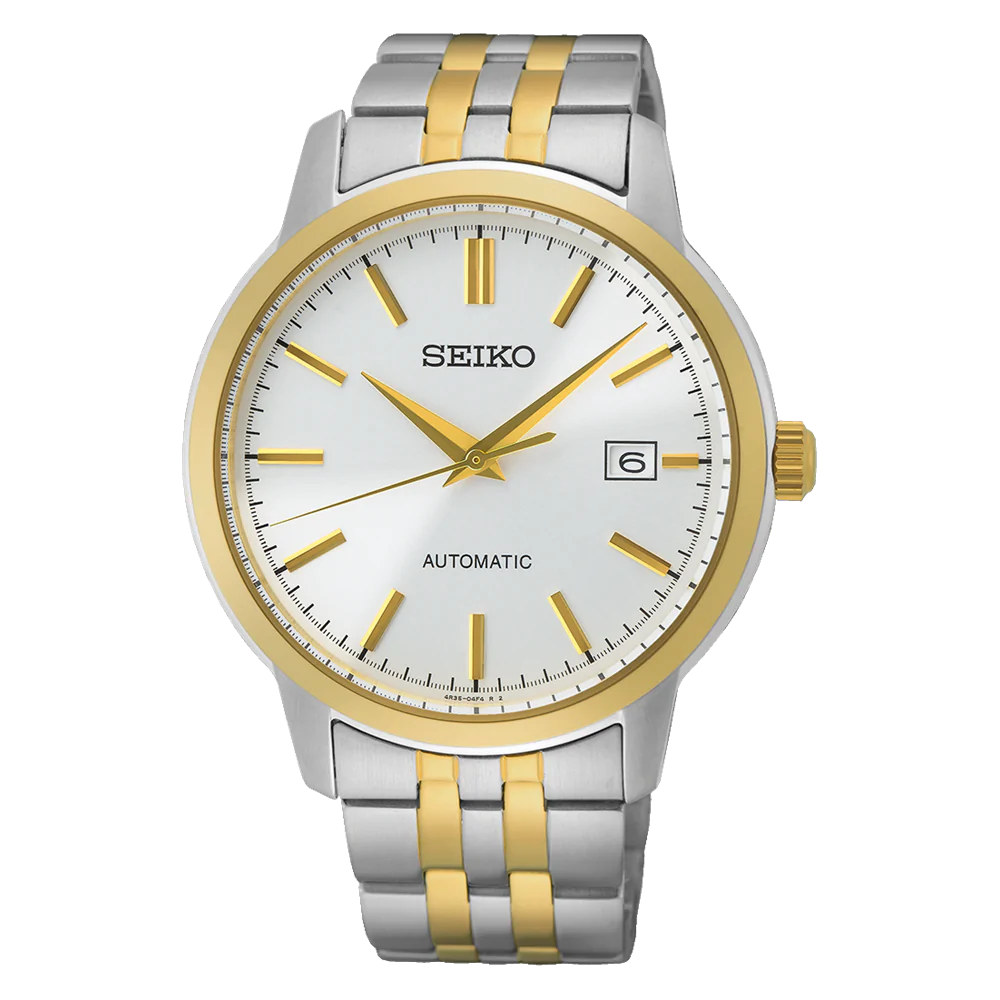 Seiko Conceptual Mens Auto Stainless Steel/Gold/White 100M 41,2mm SRPH92K1