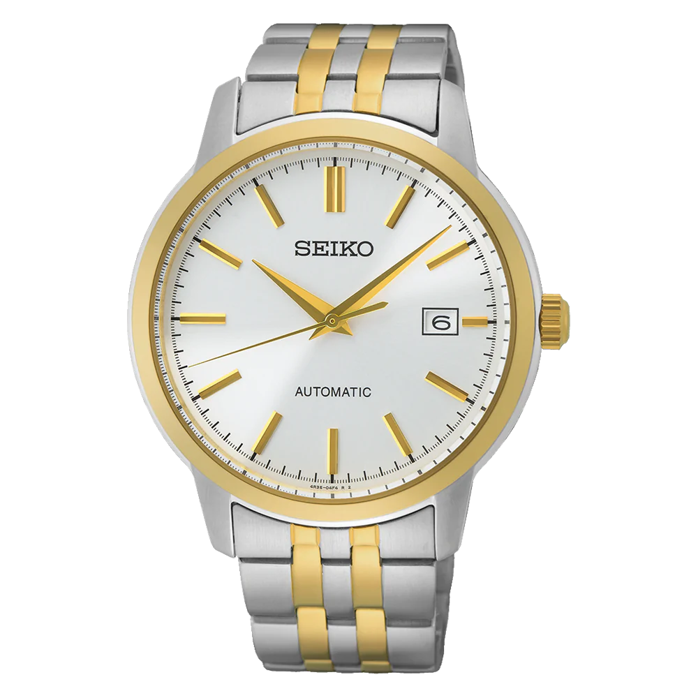 Seiko Conceptual Mens Auto Stainless Steel Gold White 100M 41 2mm SRPH Granbergs Watches