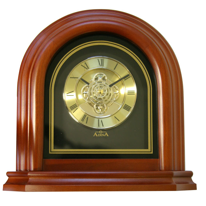 Adina Mantle Clock Dark Walnut 21x6x21cm CLSKPT-39