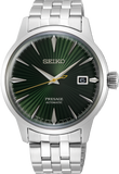 Seiko Presage Mens Auto Silver/Green 50M 40.5mm SRPE15J