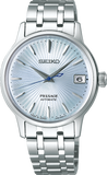 Seiko Presage Mens Auto Silver/Blue 50M 33.8mm SRP841J