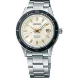 Seiko Presage Mens Auto Silver/White 50M 40.8mm SRPG03J